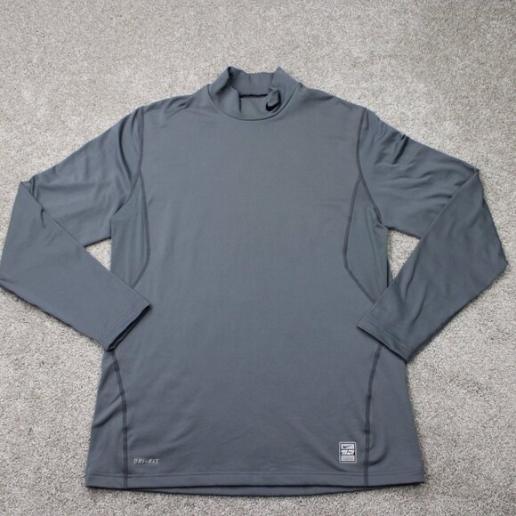 Nike Pro Combat Shirt Mens Large Fitted Compression Dri-Fit Stretch L/S Pullover - Picture 1 of 15